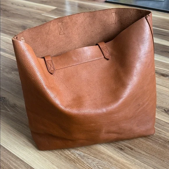 Madewell Brown Leather Tote Bag - Picture 10 of 11